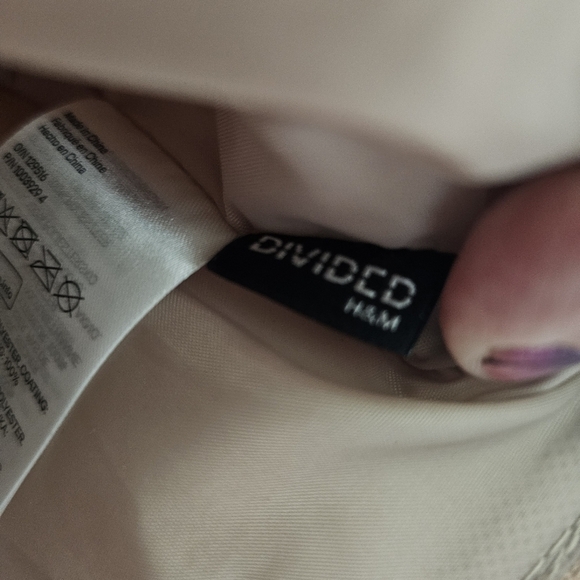 Divided‎ Small Shoulder Purse Adjustable Strap Chain Cream Lizard - Picture 7 of 7